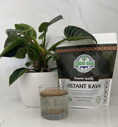 Micronized Instant Kava Powder-Fijian Kava (4oz), 4 Ounce (Pack of 1)