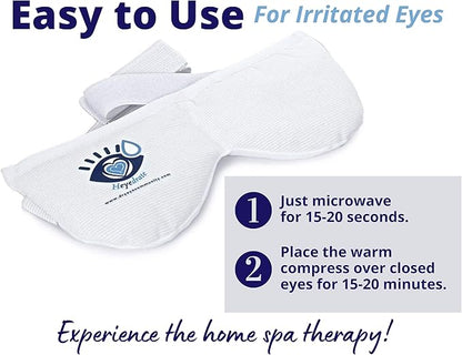 Triglyceride Omega 3 Fish Oil, Heated Eye Mask, Lid and Lash Cleanser Foaming Tea Tree Face Wash Bundle for Eye Health, Provides Relief for Irritated Eyes