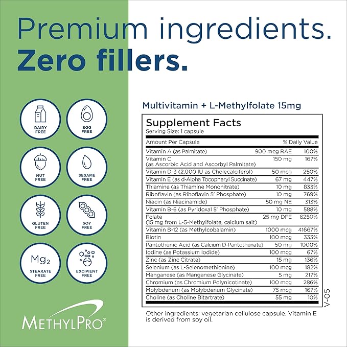 MethylPro Multivitamin + L-Methyfolate 15mg