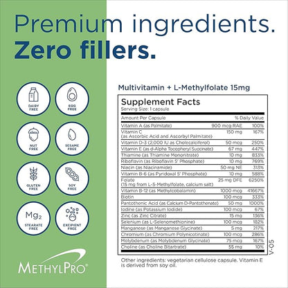 MethylPro Multivitamin + L-Methyfolate 15mg