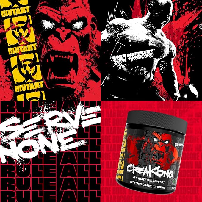 Mutant CREAKONG – Advanced Creatine Supplement with Triple Creatine Blend for Muscle Strength, Size & Performance – Unflavoured, Banned Substance Tested – 300g (75 Servings)
