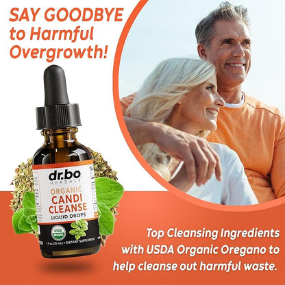 Candi Cleanse & Chlorophyll Liquid Drops - Organic Oregano Oil Drops & Liquid Chlorophyll Odor Cleanse Support - Natural Oral Gut Cleanser Detox, Internal Deodorant, Body Deodorizing Supplement
