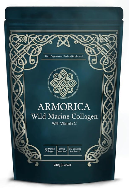 Fermented Cod Liver Oil & Wild Marine Collagen Powder - Natural Source of Omega-3's, Fat Soluble Vitamins, and Collagen Peptides.