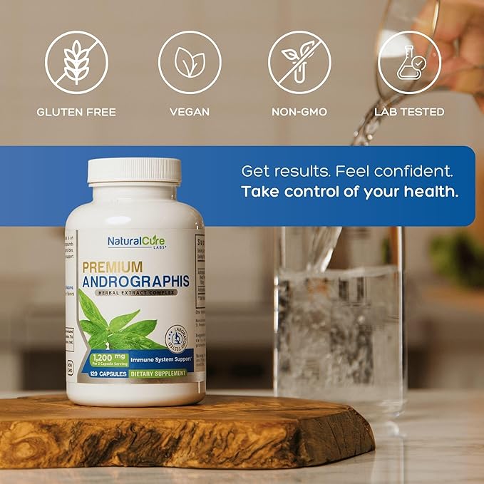 Premium Andrographis Paniculata Extract 1,200mg (100mg Andrographolides), 120 Capsules, Non-GMO, Vegan, Gluten Free