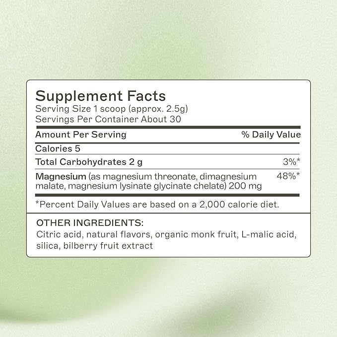 NeuroCalm Magnesium Powder by Dr. Amy Myers - Best Form of Magnesium L-Threonate to Enhance Health & Cognitive Support - Promotes Attention & Memory Learning Focus - 30 Servings(2.65 OZ)