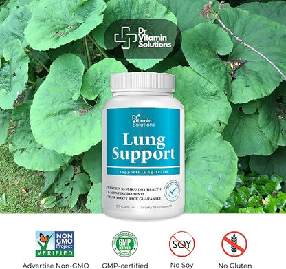 Dr. Vitamin Lung Detox Supplement with Vitamin C, Cordyceps, Butterbur & Nettle Leaf - Supports Lung Health & Respiratory Function - Natural Herbal Blend for Breathing & Oxygen Flow - 30 Capsules
