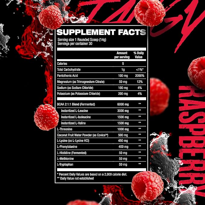 HOSSTILE SILO[9] Essential Amino Acids, EAA & BCAA Powder, Electrolyte Hydration Support, Enhance Muscle Recovery, Build Lean Muscle, Pre or Post Workout Drink, Tangy Raspberry, 30 Servings