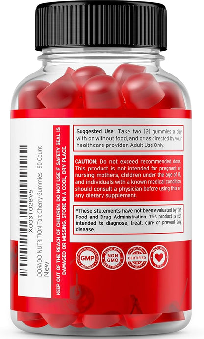 DORADO NUTRITION Tart Cherry Gummies Uric Acid Level Support (90 Gummies) and Glucosamine Chondroitin Gummies (60 Count)