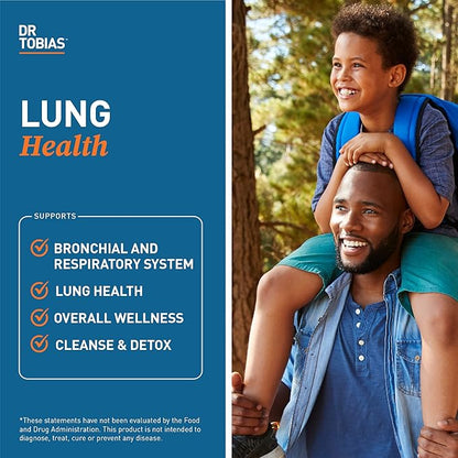 Dr. Tobias Omega 3 Fish Oil & Lung Health Supplements for Heart, Brain & Immune Support, Lung Cleanse & Detox Formula for Bronchial & Respiratory System, 60 Capsules