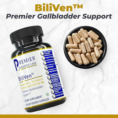 BiliVen TM, 60 Capsules, Vegan Product - Nutraceutical Gallbladder Formula for Premier Detoxification and Gallbladder Support