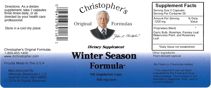 Dr. Christopher's Winter Season Formula (100 Caps)