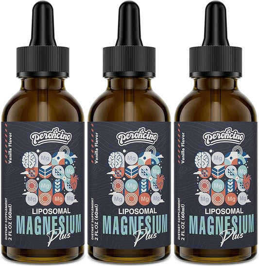 Liposomal Magnesium Citrate Drops for Gut and Bone Health, Mood and Stress Management, Powerful Formula with Vitamin B6 and Zinc Gluconate 60ml (2.04 Fl Oz (Pack of 3))