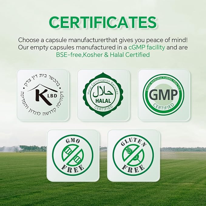 Size 0 Capsules Empty Vegan Plant Based Clear (5,000 Count) Gluten Free, Non-GMO, Halal Certified Pill Caps Filling Kit with 2 Spoons for Vegetarian DIY Your Own Supplements