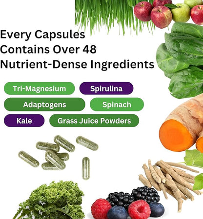 Paradise Herbs Earth's Blend Magnesium Supplement, Support Stress Relief, Sleep, Heart Health, Nerves, Muscles, Vegan, Non-GMO, Gluten Free, 90 Vegetarian Capsules