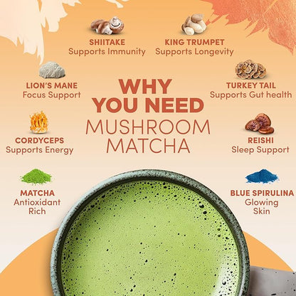 RYZE Ultimate Energy Bundle, USDA Organic Mushroom Coffee & Mushroom Matcha + Probiotic Creamer with 6 USA Grown Adaptogenic Mushrooms for Better Energy, Focus, Digestion, Immunity, 90 servings
