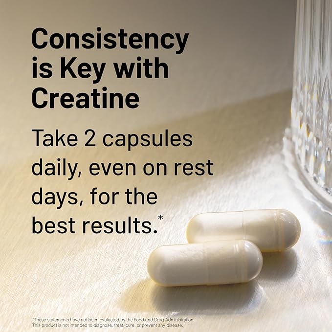 NatureWise Micronized Creatine Monohydrate Pills, 2500mg Per Serving - Creatine for Women & Men - Pure, Unflavored, Supports Lean Muscle Mass, Endurance - 60 Capsules[30-Day Supply]