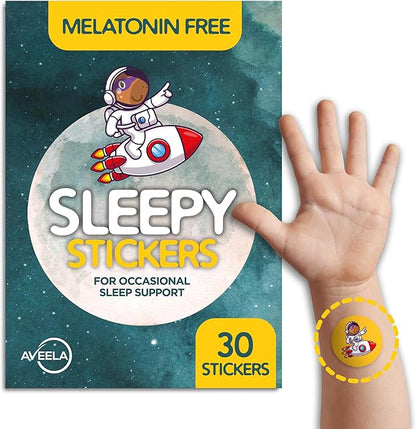 Sleepy Stickers Melatonin Free for Kids and Adults (30 Pack) Sleep Patches for Kids, Natural & Sugar Free. Calm Patch to Sleep Better