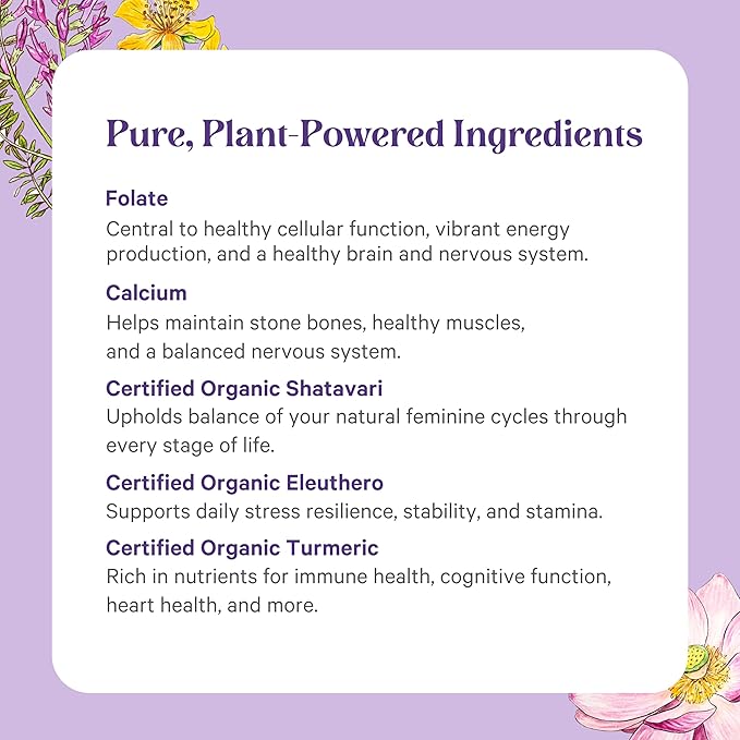 PURE SYNERGY Vita·Min·Herb for Women | Women’s Comprehensive Multivitamin Supplement | Made with Organic Whole Food Non-GMO & Vegan Ingredients | Supports Energy & Immune Health (120 Tablets)