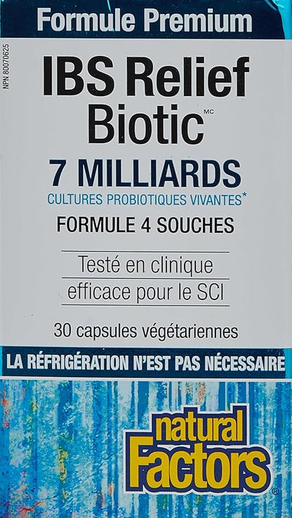 Natural Factors IBS Relief Biotic Probiotic, 30 CT