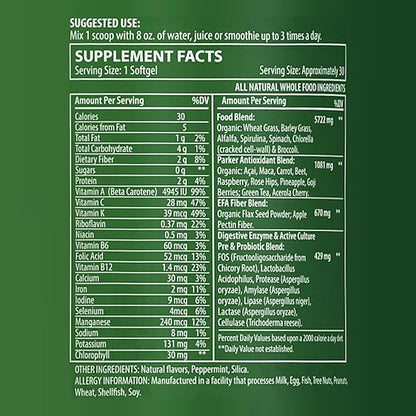 Berry Greens Superfood Powder, Organic Green Powder with Enzymes, Probiotics, Antioxidants, and Vitamins, Vegan Green Juice Mix, 240 Grams