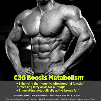 Biotest Indigo-3G - Feeds Muscle, Starves Fat with Cyanidin 3-Glucoside (C3G) for Metabolic Health - 30-Day Supply, 120 Capsules