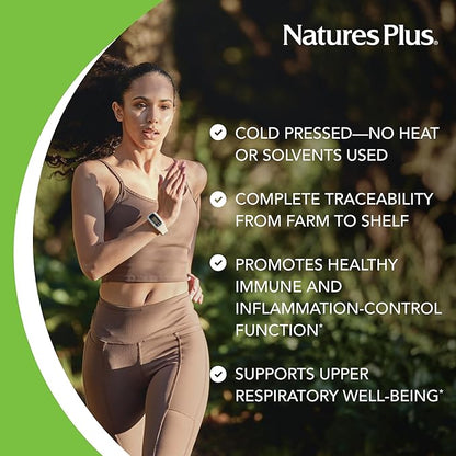 Natures Plus PRO ThymoQuin Black Seed Oil 500 mg - 60 Softgels - Full-Spectrum, Cold-Pressed Oil - Gluten Free - 60 Servings
