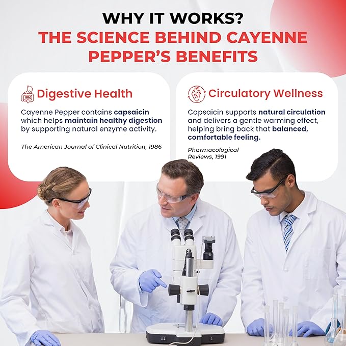 Cayenne Pepper 7 in 1 - - with Ginger, Turmeric, Cinnamon, Black Pepper - Promotes Digestive System Function (150-day Supply (Pack of 1))