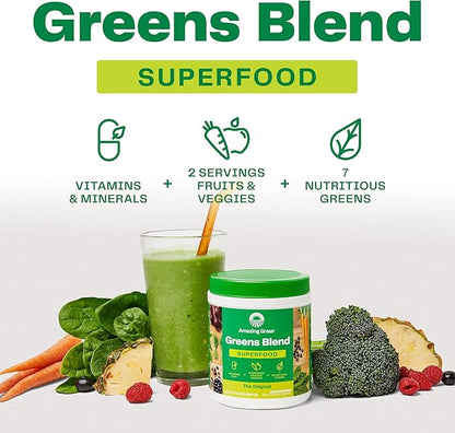 Amazing Grass Greens Blend Superfood: Super Greens Powder Smoothie Mix & Garden of Life, Dr. Formulated Women's Probiotics Once Daily, 16 Strains