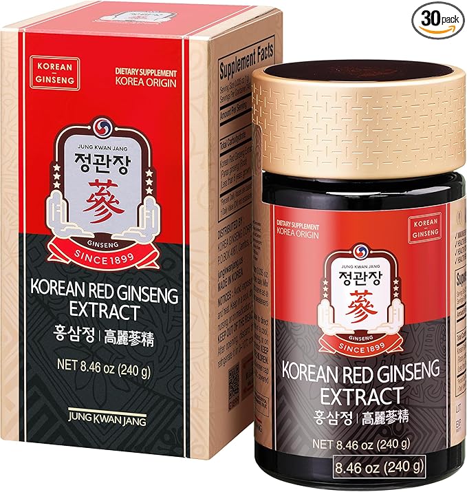 Renewed Korean Red Ginseng Extract Paste (HongSam Jung) - Panax Ginseng Adaptogen Supplements - Energy Boost & Immune Support, Caffeine Free & Gluten Free (240g, 8.47 oz)