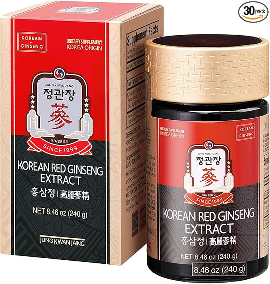 Renewed Korean Red Ginseng Extract Paste (HongSam Jung) - Panax Ginseng Adaptogen Supplements - Energy Boost & Immune Support, Caffeine Free & Gluten Free (240g, 8.47 oz)