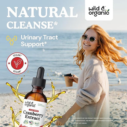 Wild & Organic Cranberry Extract Tincture 2 fl oz & Cryptolepis Root Tincture 2 fl oz