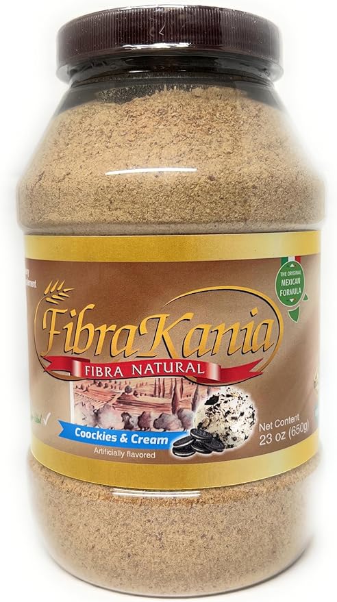 Natural Fiber Powder Cookies & Cream Flavor (23 Ounces, Cookies and Cream)
