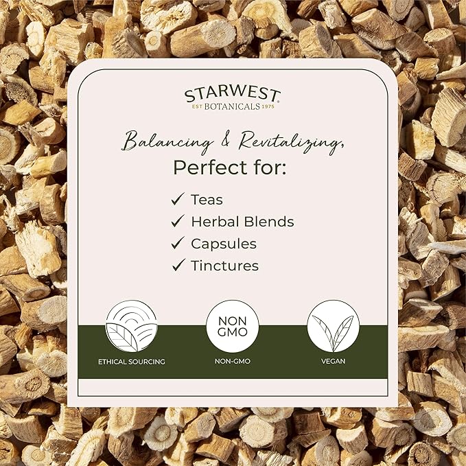 Starwest Botanicals Organic Astragalus Root Cut and Sifted, 4 Ounces