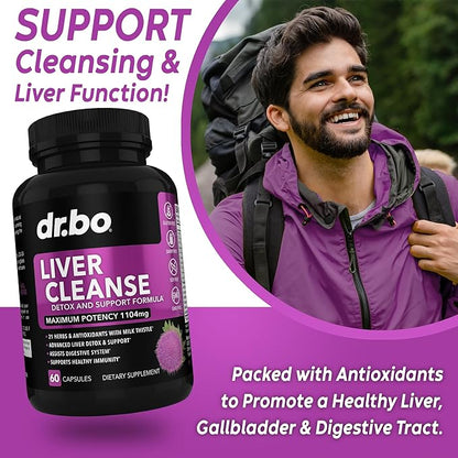 Multi Collagen Peptides & Liver Cleanse - Type I, II, III, V, & X Multi Collagen Peptides for Skin, Hair & Nails - Liver Cleanse Detox Support Supplement, Natural Milk Thistle Dandelion Supplements