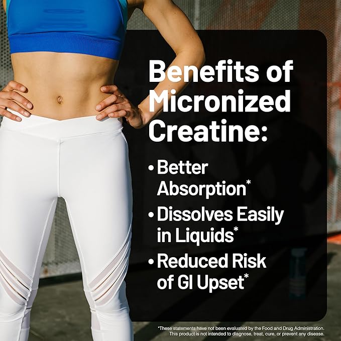 NatureWise Micronized Creatine Monohydrate Pills, 2500mg Per Serving - Creatine for Women & Men - Pure, Unflavored, Supports Lean Muscle Mass, Endurance - 60 Capsules[30-Day Supply]