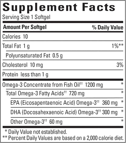 Nature Made Fish Oil Omega 3 Supplements, 1200mg Omega 3 Fish Oil Supplements as Ethyl Esters for Healthy Heart Brain Eyes Support, One Per Day, 100 Softgels (Pack of 2)