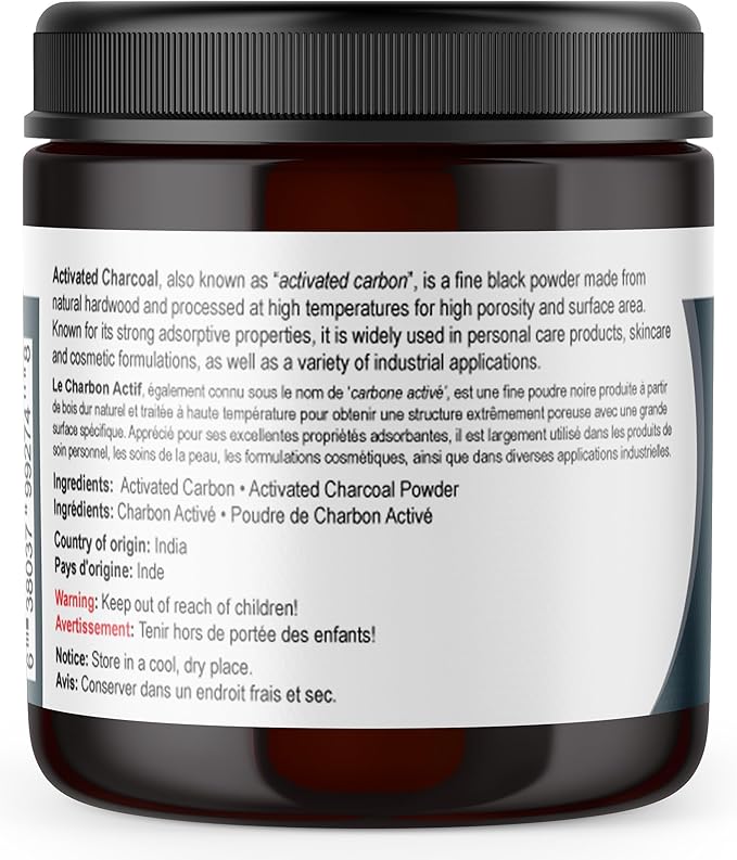 Viva Doria Activated Charcoal Powder, Hardwood Derived, Food Grade, 4 Oz