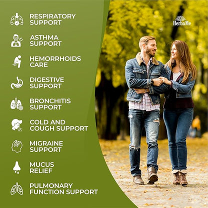 Mullein Leaf 1000mg, 120 Capsules, Lung Detox for Smokers, Lung Cleanse Supplement, Supports Respiratory Function Health, Promotes Mucous Membranes | Ear Health, Mucus Relief Herbal Pills