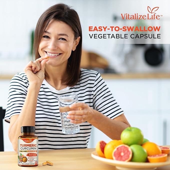 Turmeric Curcumin Supplement with BioPerine – High Absorption Turmeric Supplement – Organic Turmeric Root – Joint Supplements for Women and Men – Natural Anti Inflammatory Supplement