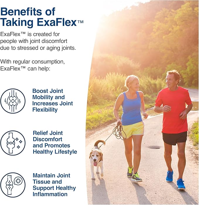 N-Labs ExaFlex Glucosamine Chondroitin MSM, Bromelain Capsules - Joint Supplements for Men and Women with Boswellia Extract, Turmeric and Quercetin - Supports Joint Health - Made in USA - 60 Capsules