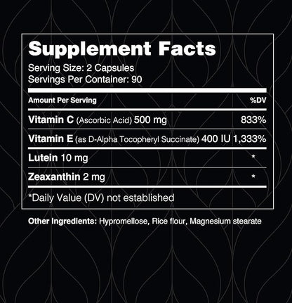 Zinc Free AREDS 2 for Eye Health - 3 Month Supply - Based on The Areds II Study but Without Zinc