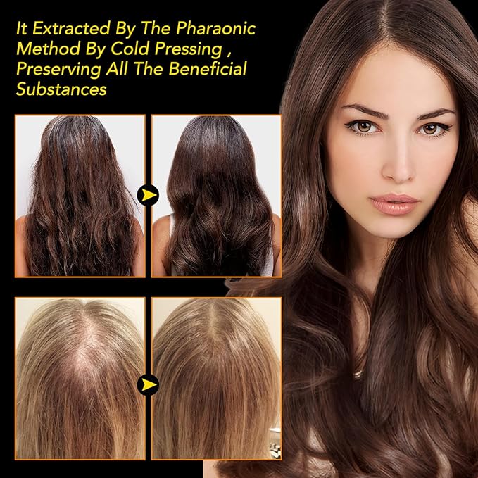 Black Seed Oil Organic Cold Pressed - 2Pack, 100% Pure and Natural Liquid, Enriched with High TQ & Dynamic Harmony of Omegas 3 6 9, Hair Growth, Skin Cares, Nourishes and Hydrates Hair, 4.04 Oz