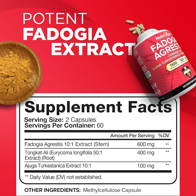Nutrivein Premium Zinc Picolinate & Fadogia Agrestis and Tongkat Ali Supplement Bundle: Tongkat Ali Fadogia Agrestis & Zinc Picolinate Supplements for Fitness, Vitality, and Overall Wellness