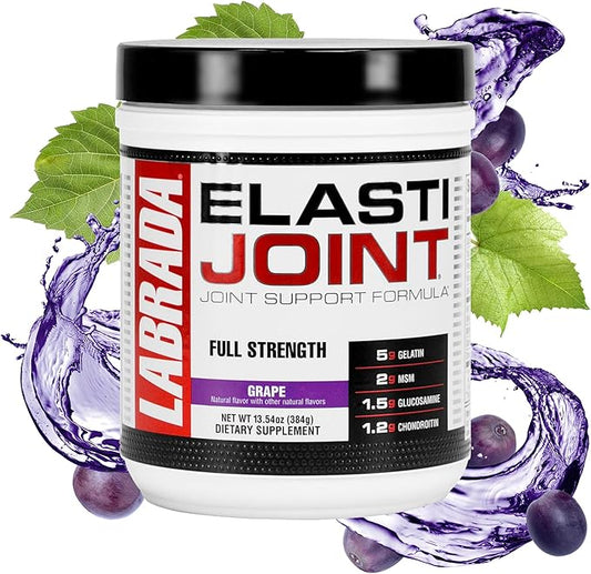 Labrada Nutrition Elastijoint, Grape - Glucosamine Joint Support Supplement Powder for Men & Women, Joint Relief & Bone Health Supplement with MSM, Glucosamine Chondroitin MSM - Gluten-Free