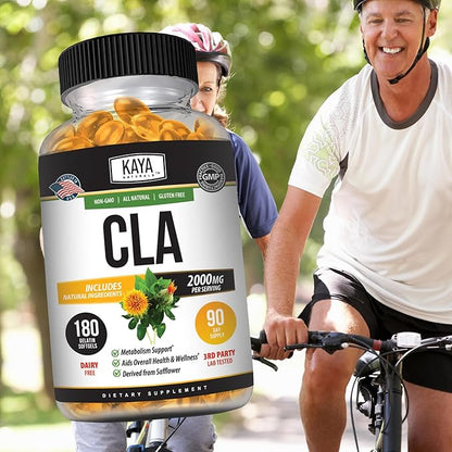 Kaya Naturals CLA Capsules – Conjugated Linoleic Acid – Non-GMO & Gluten-Free (180 Count (Pack of 1))