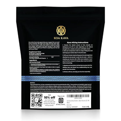 Koa Kava Fiji Kava Powder- 1 Kilo Premium Noble Loa Waka made from Lateral Kava Root in Savusavu, Fiji. 1 KG
