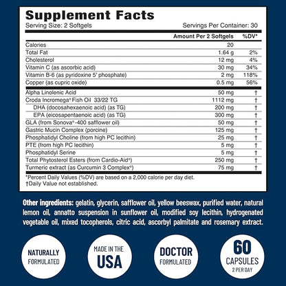Omega 3 Dry Eye Supplements with EPA and DHA - VisiVite Dry Eye Relief Quench+ Eye Vitamins for dry eyes with Omega 3 Supplement - Dry Eye vitamins Made with Omega 3 Fish Oil - 60 Softgels.