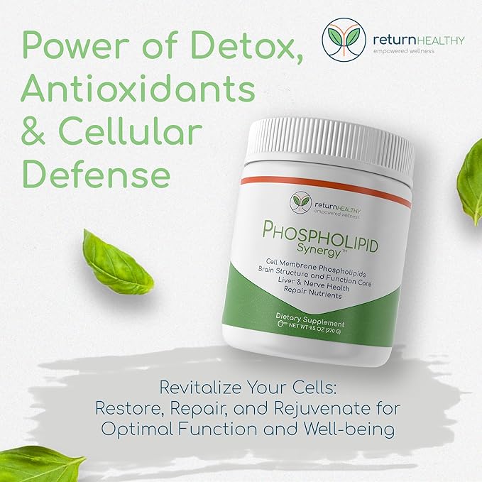 Phospholipid Synergy Powder | Antioxidant Powder for Cellular Repair | Brain Supplements for Memory and Focus | Liver Detox Supplements with an Advance Cleansing Formula | 270 g