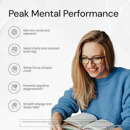 ACEWORKZ 10 Mushroom Complex Supplement - Lions Mane, Reishi and Cordyceps & More - Nootropic for Brain Health, Memory & Focus - Immunity & Energy (90 Capsules)