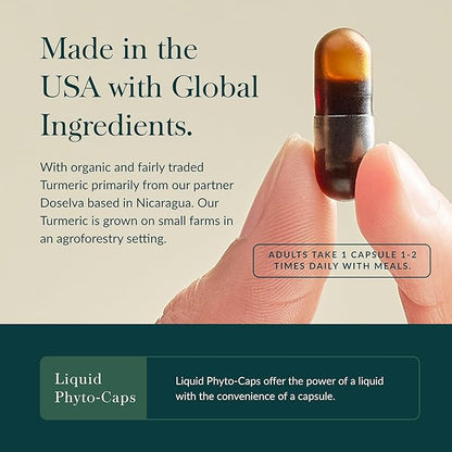 Gaia Herbs Turmeric Supreme Extra Strength - Supports Occasional Swelling from Normal Wear & Tear - with Turmeric Curcumin & Black Pepper - 180 Vegan Liquid Phyto-Capsules (Up to 180-Day Supply)